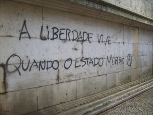 Graffiti anarchiste à Lisbonne